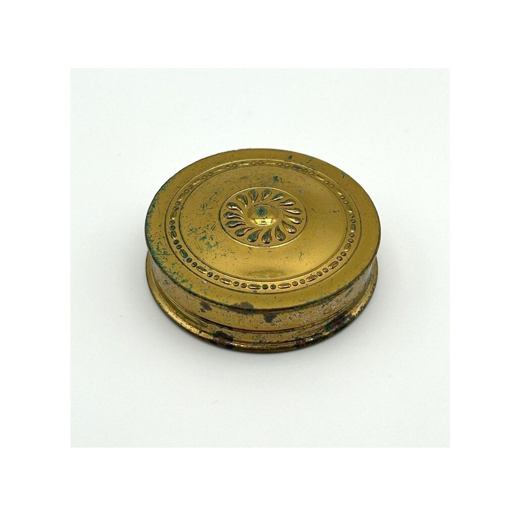 Harriet Hubbard Ayer Rouge Compact Mirror Brass‎ Antique 1920s Flapper Jazz Era